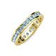4 - Celina 2.70 mm Round Aquamarine Eternity Band 