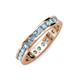 4 - Celina 2.70 mm Round Aquamarine Eternity Band 