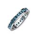 4 - Celina 2.70 mm Round London Blue Topaz Eternity Band 