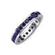 4 - Celina 2.70 mm Round Blue Sapphire Eternity Band 
