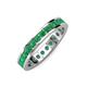 4 - Celina 2.70 mm Round Emerald Eternity Band 