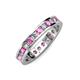3 - Celina 2.70 mm Round Pink Sapphire and Diamond Eternity Band 