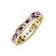3 - Celina 2.70 mm Round Amethyst and Diamond Eternity Band 