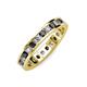 3 - Celina 2.70 mm Round Black and White Diamond Eternity Band 