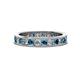 1 - Celina 2.70 mm Round Blue and White Diamond Eternity Band 