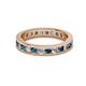 2 - Celina 2.70 mm Round Blue and White Diamond Eternity Band 