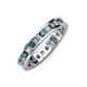 3 - Celina 2.70 mm Round London Blue Topaz and Diamond Eternity Band 