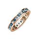 3 - Celina 2.70 mm Round London Blue Topaz and Diamond Eternity Band 