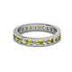 2 - Celina 2.70 mm Round Yellow and White Diamond Eternity Band 