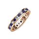 3 - Celina 2.70 mm Round Blue Sapphire and Diamond Eternity Band 