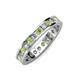 3 - Celina 2.70 mm Round Peridot and Diamond Eternity Band 