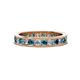 1 - Celina 2.70 mm Round Blue and White Diamond Eternity Band 