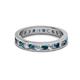 2 - Celina 2.70 mm Round Blue and White Diamond Eternity Band 