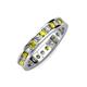 3 - Celina 2.70 mm Round Yellow and White Diamond Eternity Band 