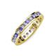3 - Celina 2.70 mm Round Tanzanite and Diamond Eternity Band 