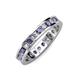 3 - Celina 2.70 mm Round Iolite and Diamond Eternity Band 