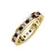 3 - Celina 2.70 mm Round Red Garnet and Diamond Eternity Band 