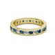 2 - Celina 2.70 mm Round Blue and White Diamond Eternity Band 