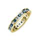3 - Celina 2.70 mm Round Blue and White Diamond Eternity Band 