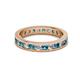 2 - Celina 2.70 mm Round London Blue Topaz and Diamond Eternity Band 