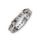 3 - Celina 2.70 mm Round Smoky Quartz and Diamond Eternity Band 