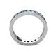4 - Celina 2.70 mm Round Blue Topaz and Diamond Eternity Band 