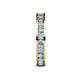 5 - Celina 2.70 mm Round Aquamarine and Diamond Eternity Band 