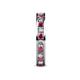 5 - Celina 2.70 mm Round Rhodolite Garnet and Diamond Eternity Band 