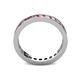4 - Celina 2.70 mm Round Pink Tourmaline and Diamond Eternity Band 