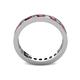 4 - Celina 2.70 mm Round Ruby and Diamond Eternity Band 