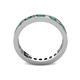 4 - Celina 2.70 mm Round Emerald and Diamond Eternity Band 