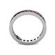5 - Celina 2.70 mm Round Red Garnet Eternity Band 