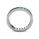 5 - Celina 2.70 mm Round London Blue Topaz Eternity Band 
