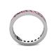 5 - Celina 2.70 mm Round Rhodolite Garnet Eternity Band 