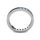 5 - Celina 2.70 mm Round Blue Diamond Eternity Band 