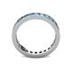 5 - Celina 2.70 mm Round Blue Topaz Eternity Band 