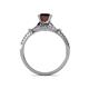 5 - Katelle Desire Red Garnet and Diamond Engagement Ring 