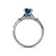 5 - Katelle Desire Blue and White Diamond Engagement Ring 