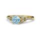 1 - Katelle Desire Aquamarine and Diamond Engagement Ring 