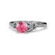 1 - Katelle Desire Pink Tourmaline and Diamond Engagement Ring 