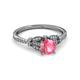 3 - Katelle Desire Pink Tourmaline and Diamond Engagement Ring 
