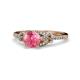 1 - Katelle Desire Pink Tourmaline and Diamond Engagement Ring 