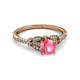 3 - Katelle Desire Pink Tourmaline and Diamond Engagement Ring 