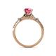 5 - Katelle Desire Pink Tourmaline and Diamond Engagement Ring 