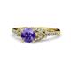 1 - Katelle Desire Iolite and Diamond Engagement Ring 