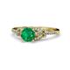 1 - Katelle Desire Emerald and Diamond Engagement Ring 