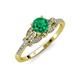 4 - Katelle Desire Emerald and Diamond Engagement Ring 