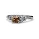 1 - Katelle Desire Smoky Quartz and Diamond Engagement Ring 