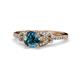 1 - Katelle Desire Blue and White Diamond Engagement Ring 