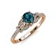 4 - Katelle Desire Blue and White Diamond Engagement Ring 